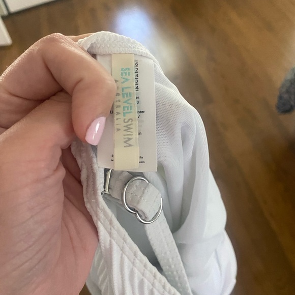 Sea Level White Textured One Piece Suit - Picture 3 of 4